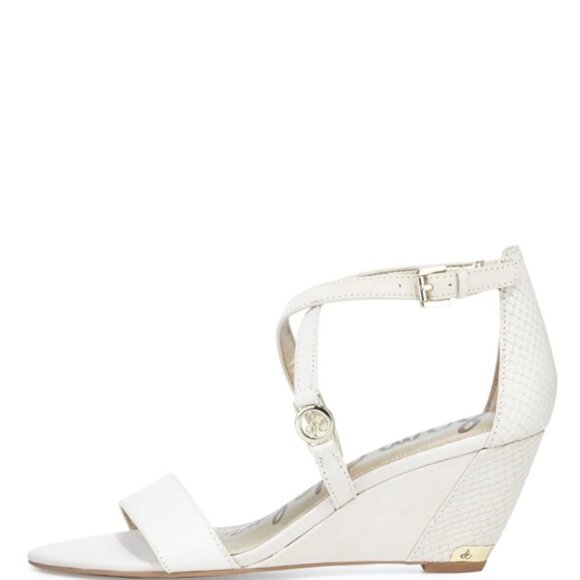 Sam Edelman Scott Leather Wedge Sandals - Picture 3 of 9